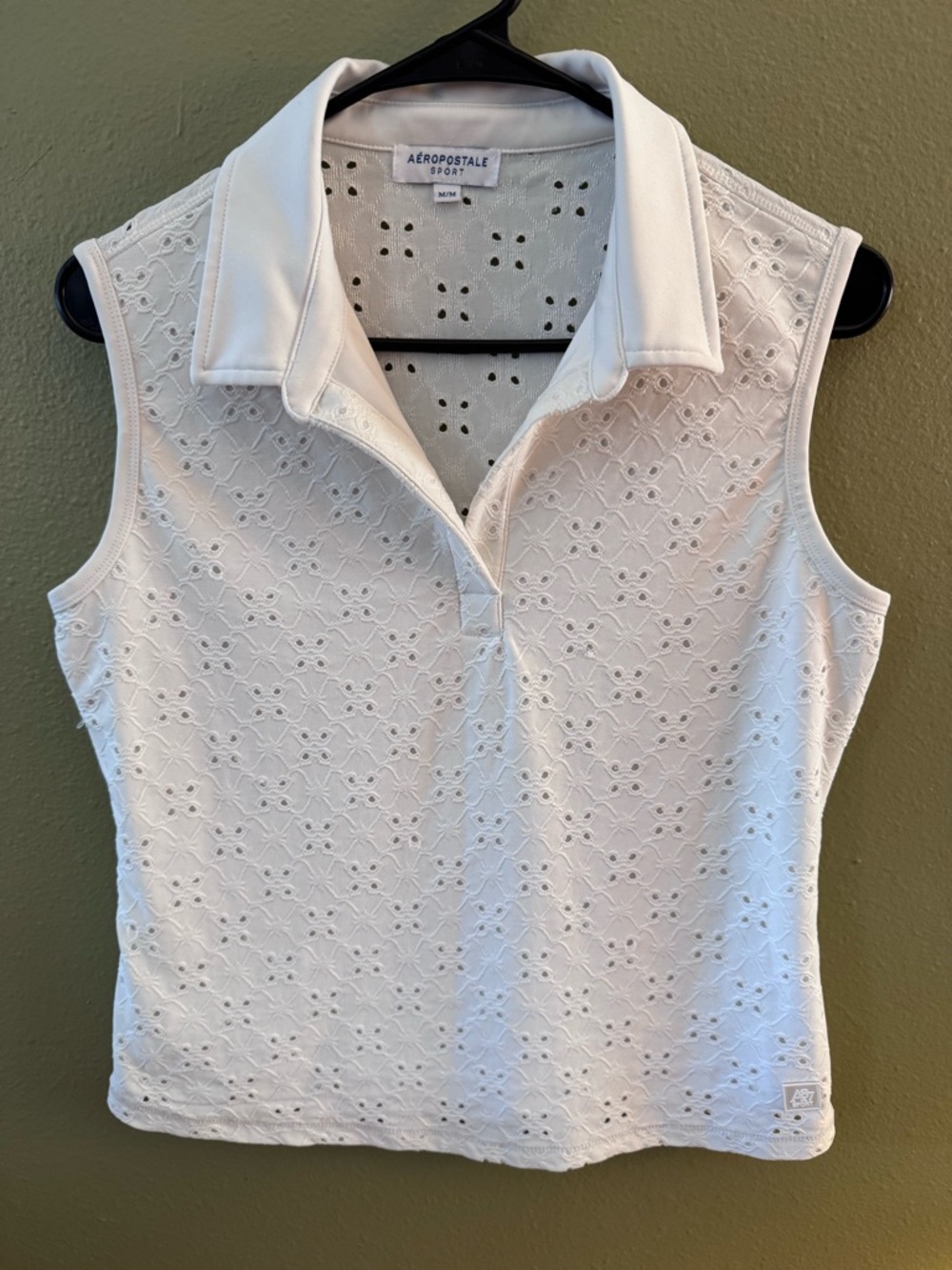 Aeropostale Sport Women’s Eyelet Sleeveless Polo Tank